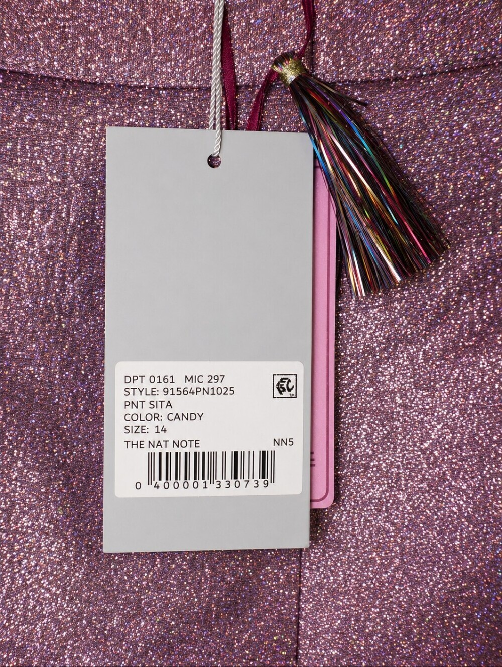 NWT Antonio Melani x The Nat Note Sita Holographic Metallic Pants 14 - Picture 2 of 4